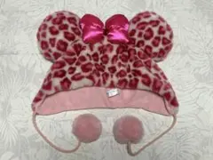 東京ディズニーリゾート ヒョウ柄帽子 ファンキャップ ピンク ミニーマウス