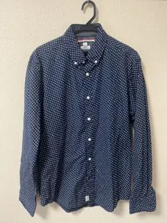 TOMMY HILFIGER トミーフィルフィガー ネイビー 長袖シャツ M