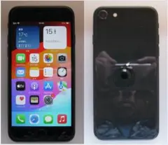 保証あり　iPhoneSE２ 128GB 　アップル版SIMフリー　ブラック