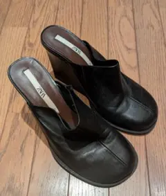 日々さま専用　ZARA 黒 高ヒールミュール