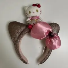 ハローキティ　USJ カチューシャ　マスコット　キティちゃん　グリッター