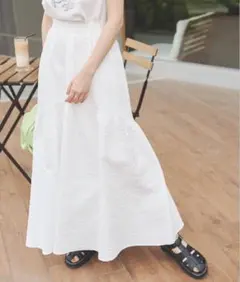 新品　titivate ふくれジャガードラウンドティアードスカート