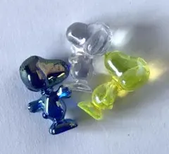 スヌーピー　キラキラフィギュア　アクリルマスコット　3個セット　ミニフィギュア