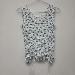 リ*ー様 LEST ROSE レディース タンクトップ 白 リボンのサムネイル