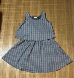 【index】チェック柄ノースリーブワンピース