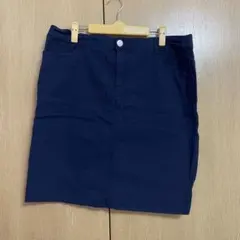 ストレッチタイトスカート　5L 大きいサイズ　カジュアル デイリー　ネイビー