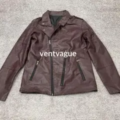 【ventvague】ライダースジャケット 赤茶　レザージャケット