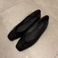 B&Y UNITED ARROWS Vカットスクエアトゥ フラットシューズ 24