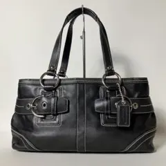 2511-151｜美品｜コーチ ハンドバッグ レザー ブラック