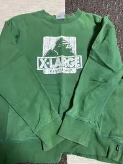 X-LARGE グリーン スウェット トレーナー
