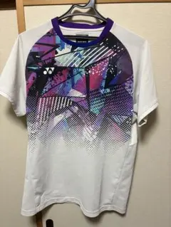 YONEX 10526ノースリーブゲームシャツ ホワイト/パープル S - メルカリ