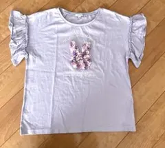 フリル袖 花柄 Tシャツ 150 エニィファム
