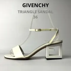 【付属品完備】GIVENCHY TRIANGLE SANDAL Gヒール　白36のサムネイル