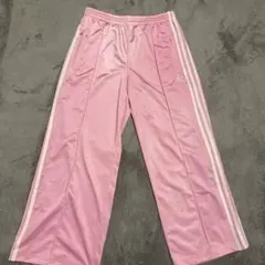 adidasトラックパンツレディースピンクワイドパンツ