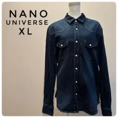 美品　nano universeデニムシャツ　XL 即日配送　長袖