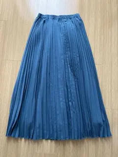 ブルー　ロング　スカート　Mサイズ