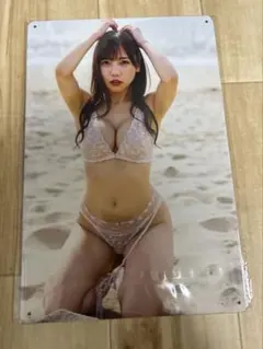 マ*D様 ブリキ看板 美女 女性 壁掛け　アイドル