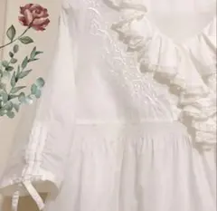 ピンクハウス ♡ 刺繍とレースの五分袖ブラウス KETTYサマンサモスモス好きな