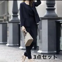 新品　flolia ジャケット&ブラウス&パンツ　3点セット　セレモニースーツ