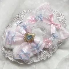 ぬい服　着ぐるみ　10〜12cm用　ピンク 水色 ねこ チェーンフック付き