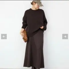 ドゥーズィエムクラスNewJerseyFlareスカートEVERYILIKE茶色