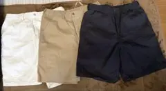 GU ペインターハーフパンツ 3セット XL ホワイト ブラック カーキ