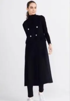 ベストジレコート　黒　ボーダーズアットバルコニー