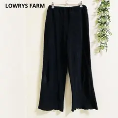 ローリーズファーム イージーパンツ　F 黒　薄手　プリーツデザイン　楽ちん 春夏
