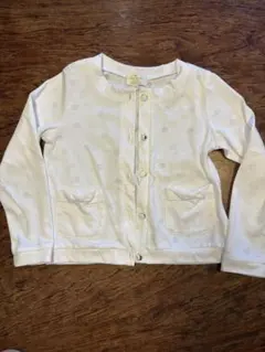 kate spade ホワイト ドットカーディガン 120