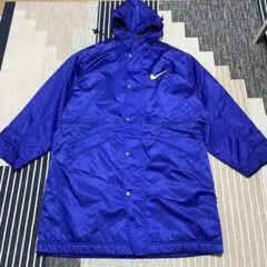 美品NIKE 90s 白タグ ベンチコート ビッグスウッシュ 裏ボア　バックロゴ