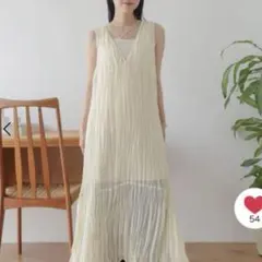 LOWRYSFARM クリンクルノースリーブワンピース