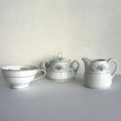 【美品】ノリタケ ALLSTON 6304 シュガー・ミルク・カップ 3点セットのサムネイル