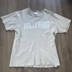 HOLLYWEED プリント Tシャツ ベージュ ガンジャ マリファナ 420