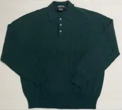 Kirkland 100% Cashmere ポロセーター ダークグリーン