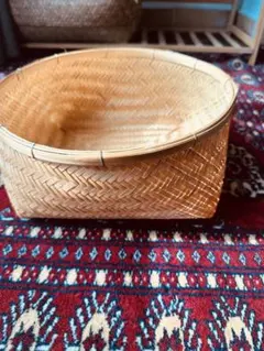 タイ製　竹製 かご バスケット ②のサムネイル