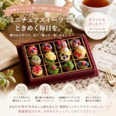 ミニチュアプチスイーツ 12点BOX カップケーキ プチシュー ドールハウス