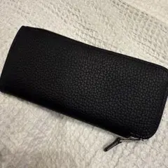 即決☆ゴダン Wガルーシャエイ革 ダブルジッパー 取っ手付長財布