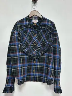 Vivienne Westwood チェック柄 ハートフリル 長袖シャツのサムネイル