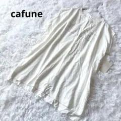 【カフネ】新品・未使用　ノースリーブカットソー　ロゴT　Ｍ　夏　体型カバー