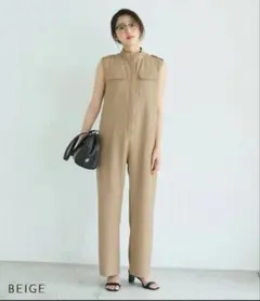 C*m様 COHINA フロントジップメッシュオールインワンベージュ - メルカリ
