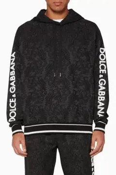 クリーニングDOLCE&GABBANA半袖パーカー ブラック イタリア製フーディ