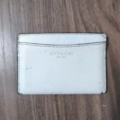 COACH ホワイト レザー パスケース