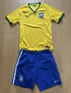 レア 2014w杯ブラジル代表ゲームシャツ＆ズボンauthenticCBF