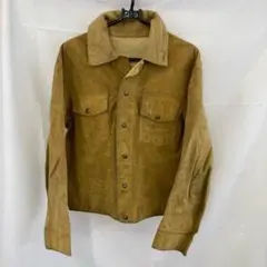 C386　アメリカ古着　スエード　本革　レザージャケット　ブラウン