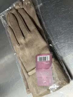 【カルーナ】裏起毛ファーグローブ