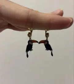 鳥 ペリカン オウム イヤリング