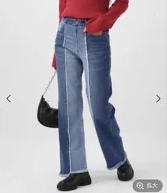 BAYFLOW パッチワーク フレアパンツ S