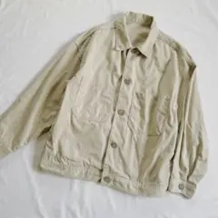 GU シェフジャケット　ワークジャケット ベージュ　ブルゾン