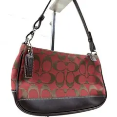 【美品】COACH 6094 ハンドバッグ シグネチャー キャンバス レザー