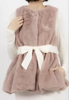 coco airy ビジュ-フレアファーベスト